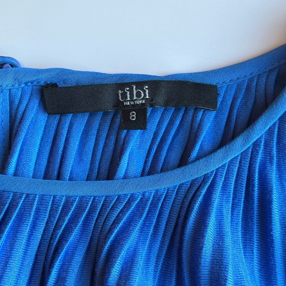 Tibi blue 🧵 pleated dress size 8 - Picture 3 of 9